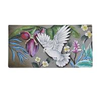 Anuschka - Custodia per libretto degli assegni originale in vera pelle dipinta a mano da donna - Wings of Peace