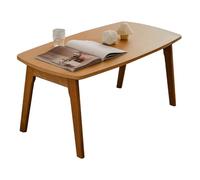 ANUUMA Folding Table, Japanese-Style Living Room Sofa Side Table/Sitting Low Table, Solid Wood Coffee Table, Leisure Table