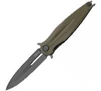 ANV Knives Z400 BB DLC Nero/Lama liscia, Olive G10