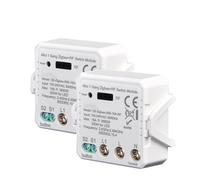 Anvek Interruttore relè ZigBee Intelligente Telecomando Wireless Universale, Mini 1Gang Modulo,Timer, Controllo Remoto e Vocale, Compatibile con,Alexa,Google,RF433mhz,Richiede ZIGBEE gateway 16a (2)
