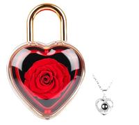 Anveltech UEsvathr - Rosa eterna in vetro, angelo custode con fiore eterno rosso, regalo per mamma, nonna, compleanno, Natale, San Valentino, festa della mamma (A)