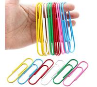 Anvin Confezione da 30 graffette grandi da 10 cm, formato grande, 10 cm, per documenti, lavoro, organizzazione di casa, ufficio, forniture scolastiche (antiruggine e multicolore)