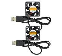 ANVISION 2-Pack 5V 40 mm x 10 mm DC Brushless Ventole di Raffreddamento con cavo USB, Doppio Cuscinetto a Sfera, 2 Pin