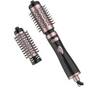 ANWA Spazzola per asciugacapelli, spazzola rotante 3 in 1 con 2 spazzole rimovibili (1,5 "e 2"), asciugacapelli a spazzola rotonda lisciante o volumizzante ad asciugatura in un solo passo in uno