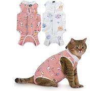 ANWA Tutina traspirante per gatti, per la cura post-operatoria, ferite addominali