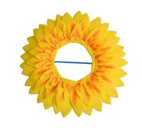 Anwangda Copricapo a forma di girasole, giochi di girasole, oggetti di scena divertenti per il viso di apertura per la scuola materna e danza dei fiori (dimensioni: 58 cm)