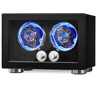 ANWBROAD Caricaorologi per orologi automatici, doppio rotatore per orologi con LED e 4 modalità, motore Mabuchi super silenzioso, adattatore UJWW004B