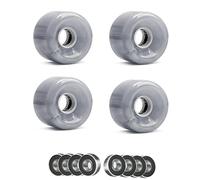 ANWEALTH 4X Ruote per Pattini A Rotelle 65mm 78A Ruote di Ricambio per Skateboard con Luci A LED Ruote per Longboard Ruote per Cruiser con Cuscinetti ABEC-9 608Zz