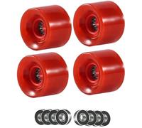 ANWEALTH Set di 4 Ruote da Skateboard da 65 mm Flash LED Cruising Longboard Wheels 85A per Park O Street con Cuscinetti ABEC-9