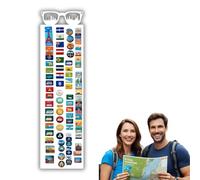 Anwicar Lavagna Magnetica - Bacheca magnetica con motivo occhiali città - Ideale per magneti e appunti - Lavagna scrivibile - incl. kit di montaggio - 80x21 cm - Bianco
