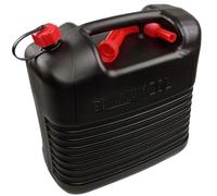 Anwicar tanica di plastica per carburante - con beccuccio flessibile - contenitore robusto ed ermetico per benzina e diesel - ideale come riserva - 20 L - nero