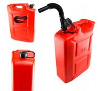Anwicar tanica di plastica per carburante - con beccuccio flessibile - contenitore robusto ed ermetico per benzina e diesel - ideale come riserva - 20 L - rosso