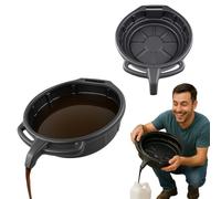 Anwicar Vasca di Scarico Olio 16L Vasca di Raccolta Portatile E Protetta dagli Schizzi per Olio Motore Liquido Refrigerante E Olio Cambio Con Pratico Beccuccio Robusto Accessorio da Officina