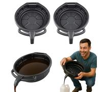 Anwicar Vasca di Scarico Olio Set 2 Pezzi 16L Vasca di Raccolta Protetta dagli Schizzi per Olio Motore Olio Cambio, Liquido Refrigerante Resistente All’Invecchiamento Con Beccuccio