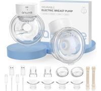 ANWIKE MY-376 - Tiralatte elettrico doppio, ultra leggero, 230 g, senza dolore, per guida e viaggi, silenzioso, 40 dB, 4 modalità, 9 livelli, a mani libere