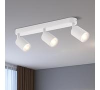 ANWIO Faretti da Soffitto Regolabili Base Rettangolare,Faretti da Muro,Lampadario Vintage con 3 Faretti LED GU10,Applique da Parete,Plafoniera per Negozio,Soggiorno,(Lampadine Escluse) EUS-EA190811