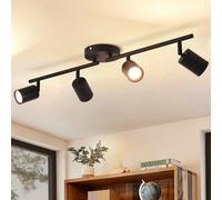 ANWIO Faretti da Soffitto Regolabili Base Rettangolare,Faretti da Parete,Plafoniera Vintage con 4 Faretti LED GU10,Lampadario,Lampada da Soffitto per Negozio,Cucina,Camera da Letto,Lampadine Escluse