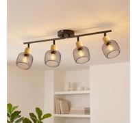 ANWIO Faretti LED da Soffitto Orientabili con 4 Luci E14, Faretto da Interno Moderna, Faretti Soffitto per Barra, Salotto,Cameretta, Cucina (Senza Lampadina)