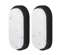 ANWIO Plafoniera LED Impermeabile Ovale, Applique da Parete per Esterni 14W 980LM Luce Bianca Naturale 4000K, Lampada LED Parete Soffitto IP54 Resistente Ad Acqua e Polvere, Pacco da 2 Unità