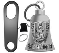 Anwlki Campanello da motociclista Guardian Fortuna Campanelle da motociclista Gremlin con 2 Portachiavi Accessori per Campanello per Motocicletta, Argento Antico, Medium