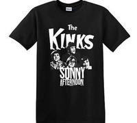 ANXIAOER Mens Kinks T Shirt Sunny Afternoon Black M