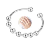 Anxiety Anello da donna in argento contro l'ansia panico Fidget attacchi di panico regolabili in acciaio inox, anello per pollice, anello di ansia, antistress per le donne