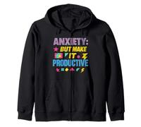 Anxiety But Make It Productive T 90s Tee - Maglietta per uomo e donna Felpa con Cappuccio
