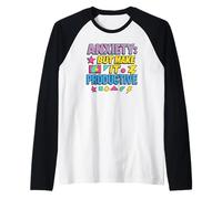 Anxiety But Make It Productive T 90s Tee - Maglietta per uomo e donna Maglia con Maniche Raglan