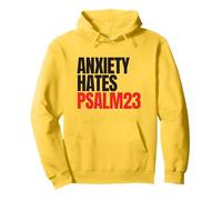 Anxiety Hates Psalm 23 Bible Verse to Memorize by Heart Felpa con Cappuccio