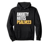Anxiety Hates Psalm 23 Bible Verse to Memorize by Heart Felpa con Cappuccio