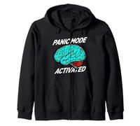 Anxiety Humor Panic Mode Activated Brain Felpa con Cappuccio