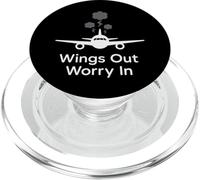 Anxiety Is My Co-Pilot Meme divertente per la terapia di viaggio in aereo PopSockets PopGrip per MagSafe