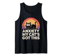 Anxiety My Cat´s Got This Retro Cat Canotta
