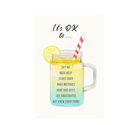 Anxiety Relief & Self-Kindness Art - “It’s Ok To Take a Break” Affirmation Poster, Calming Mental Health Decor for Home Office (Unframed,16x24inch(40x60cm))
