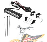 AnXin Barra luminosa per moto da cross a doppia fila, 20,3 cm, 10-30 V, kit universale per manubrio da 7/8" YZ125 YZ250F WR250F KLX110 CRF110F RM125 TTR110 CRF230F CRF250R Pit Bike Motocross