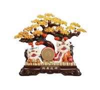 anxinda Statua, Cristallo Albero dei Soldi di Cristallo Leone Feng Shui Ornamento Bonsai Albero della Fortuna for ricchezza e Fortuna, Decorazione dell'albero di Cristallo, per la casa(M)