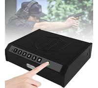 ANXYYDS Casseforti Portatili per Pistole - Cassaforte per Pistola con Impugnatura Integrata, cassaforte biometrica per Pistola con Impronta Digitale, Tastiera e Chiave, cassaforte per Pistola