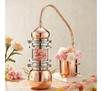 ANXYYDS Distillatore al Chiaro di Luna in Rame, alambicco in Rame Puro per Whisky, Oli Essenziali al Chiaro di Luna, con Kit Fai da Te termometro, Kit per Birra Fatta in casa 2L