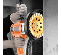 ANXYYDS Kit smerigliatrice per calcestruzzo: smerigliatrice angolare + Cappa di aspirazione + Mole diamantate Premium