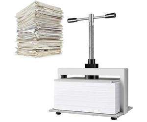 ANXYYDS Pressa Manuale per Carta A3/A4 Pressa per Libri Rilegatura di Libri per Appunti Macchina per appiattire l'acciaio per fatture da Ufficio Pressione 3306 libbre/1500 kg,A3