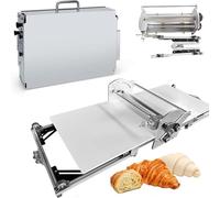 ANXYYDS Sfogliatrice e laminatrice Professionale elettrica per Pasta, inversione Automatica avanti/Indietro, Spessore Regolabile per Croissant, Torte e Pasta sfoglia