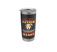 Any Man Can Be A Father Australian Shepherd Daddy Dog Lover Bicchiere termico in acciaio inox doppia parete