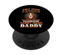 Any Man Can Be A Father Basset Hound Daddy Funny Dog Dad PopSockets PopGrip Adesivo