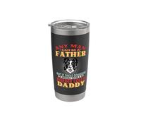 Any Man Can Be A Father Border Collie Daddy Funny Dog Lover Bicchiere termico in acciaio inox doppia parete