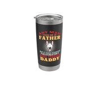 Any Man Can Be A Father Bull Terrier Daddy Funny Dog Lover Bicchiere termico in acciaio inox doppia parete