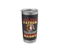 Any Man Can Be A Father Cavalier Daddy Funny Dog Lover Bicchiere termico in acciaio inox doppia parete