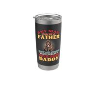 Any Man Can Be A Father Cocker Spaniel Daddy Funny Dog Lover Bicchiere termico in acciaio inox doppia parete