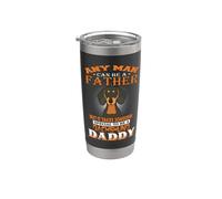 Any Man Can Be A Father Dachshund Daddy Funny Dog Dad Bicchiere termico in acciaio inox doppia parete