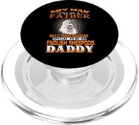 Any Man Can Be A Father English Sheepdog Daddy Funny Dog Dad PopSockets PopGrip per MagSafe