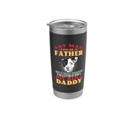 Any Man Can Be A Father Pit Bull Daddy Funny Dog Lover Bicchiere termico in acciaio inox doppia parete
